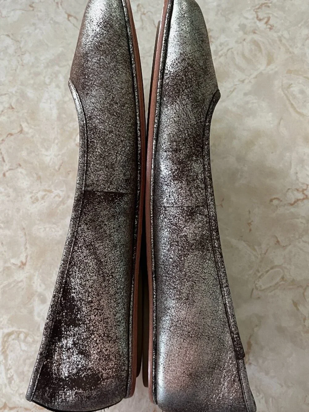 NWOB Gentle Souls Sz 11M Metallic Leather Gigi Ballet Flats